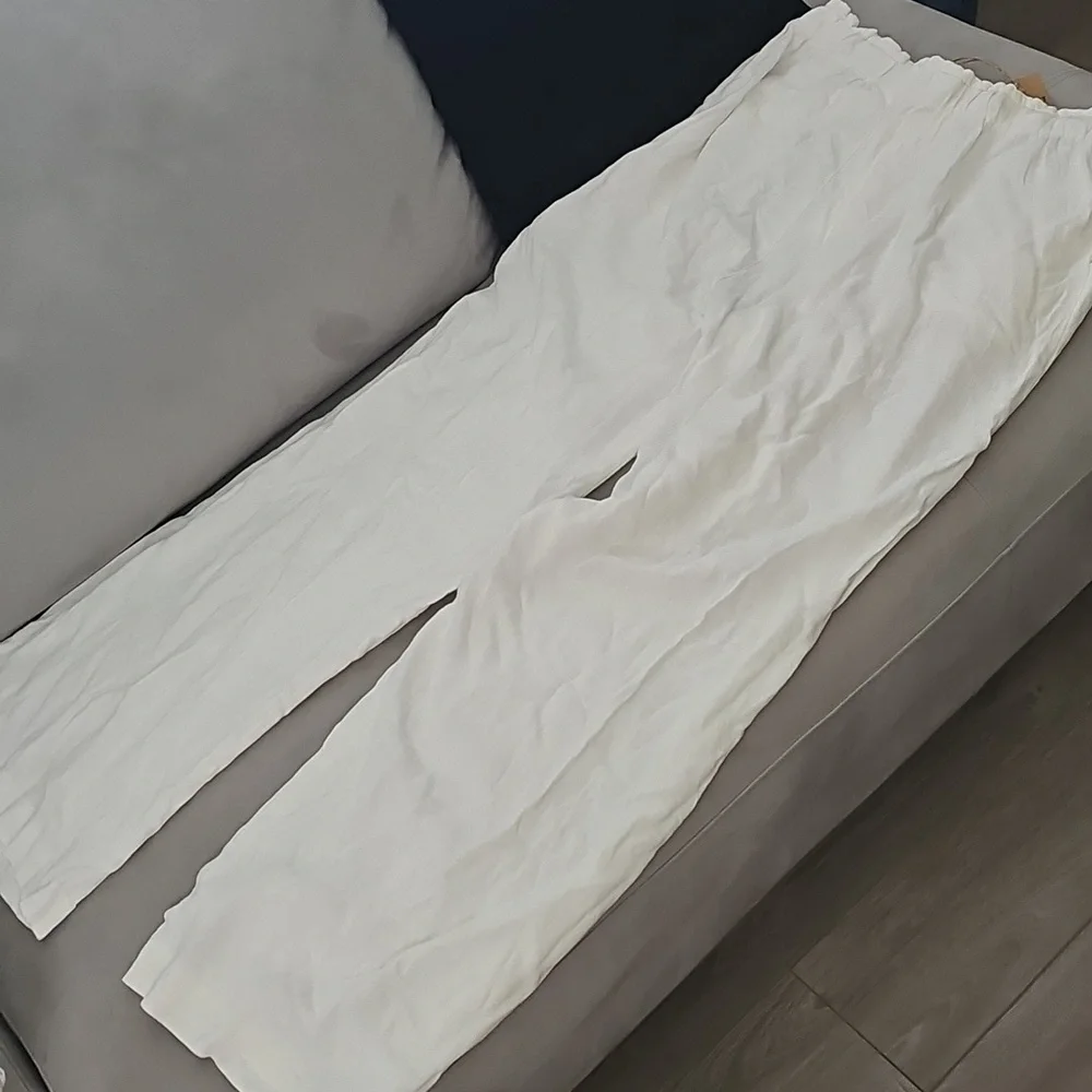 NWT Thread And Supply Women's White Linen Pants - Picture 5 of 8